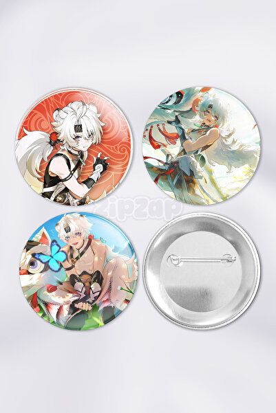 ZipZap مجموعة شارات زينة لحقيبة جاشا من لينغيانغ ووثيرينج ويفز مع دبابيس (3 قطع)