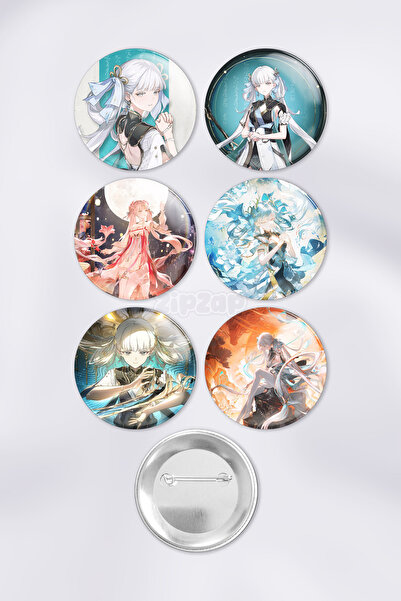 ZipZap مجموعة شارات زينة جينشي ووثيرينج ويفز (6 قطع)