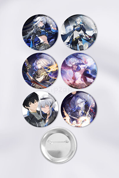 ZipZap مجموعة شارات زينة لحقيبة جالبرينا ووثيرينج ويفز مع دبابيس (6 قطع)