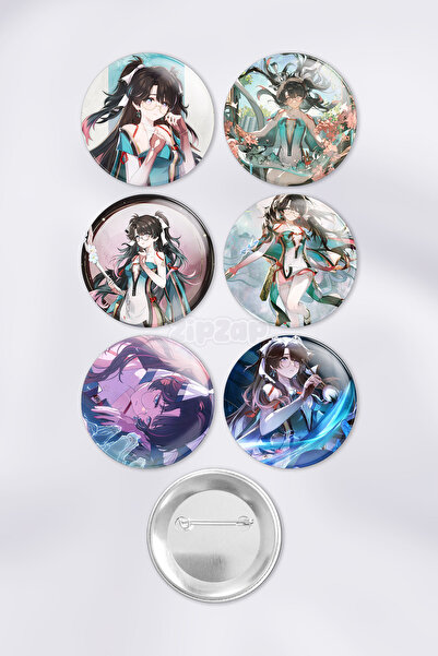 ZipZap مجموعة شارات زهزي ووثيرينج ويفز غاشا (6 قطع) مع دبابيس زينة