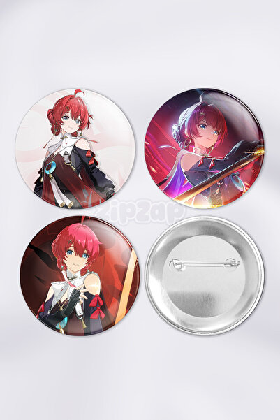 ZipZap مجموعة شارات زينة لحقيبة غاشا من دانجين ووثيرينج ويفز مع دبابيس (3 قطع)