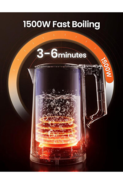 LAC LAICHY Electric Kettle,1.8L,1500W,Stainless Steel Cordless Kettle,Safea and Durable,L-3403