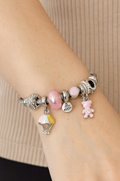 ÇAĞ MODA AKSESUAR سوار من الفولاذ مع سحر