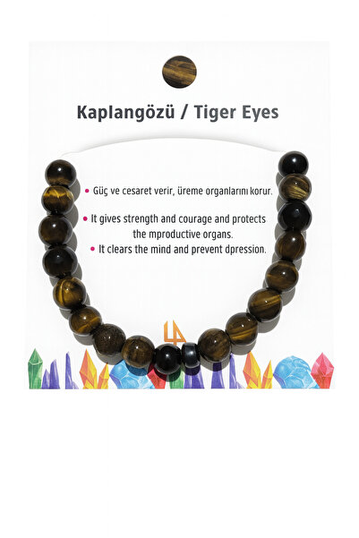 ÇAĞ MODA AKSESUAR سوار عين النمر من الحجر الطبيعي