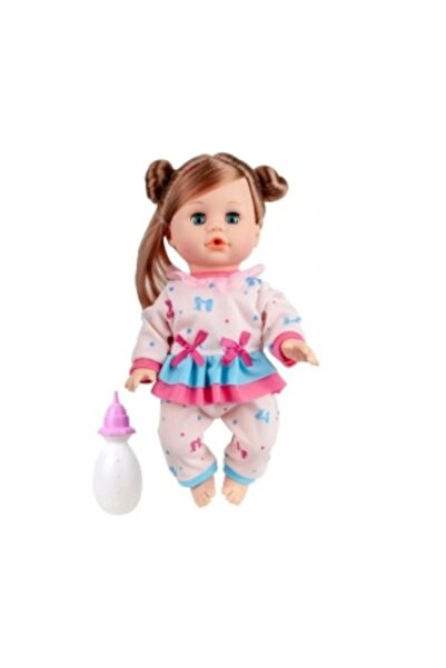 CREATIVE Interactive Doll "Drink & Wet Baby" with Bottle and Clothes, 33 cm, Beige-Pink-Blue