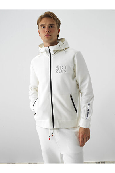 Xint Erkek Ekru Pamuk Dokulu Regular Fit Sweatmont