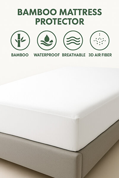 Neuovaletto Mattress Protector 180X200 King Size Bamboo & Cotton Waterproof (70% Bamboo / 30% Cotton)