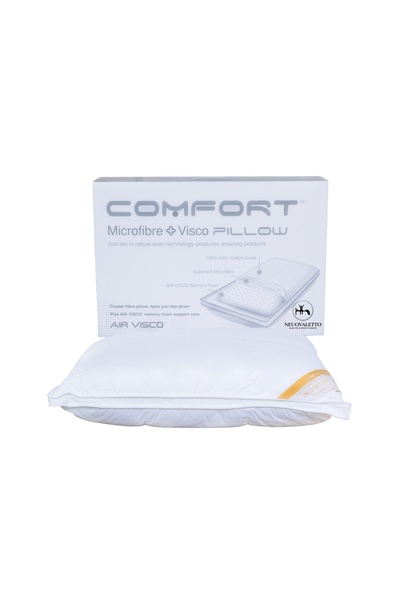 Neuovaletto Comfort Deluxe Pillow, Satin Cover, & Super soft Micro-fiber, Air Visco Memory Foam
