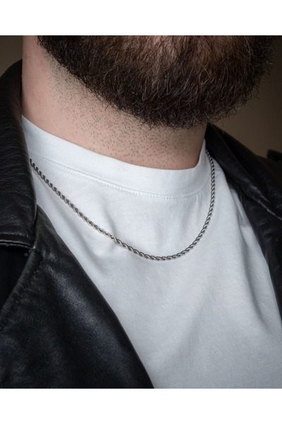MINIMALE COLIER TWISTED ROPE (SILVER)