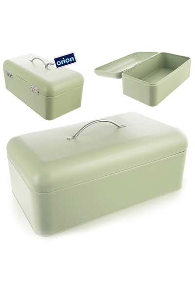 Orion Cutie Paine Metalica, 42.5x23x20 cm, Capac Cu Balamale, Verde