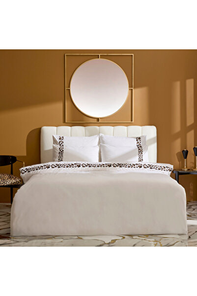 Karaca Home Furia 100% Cotton Embroidered Double Duvet Cover Set White