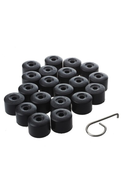 Jenuos Комплект от 20 капачки за гайки на колелата, 17 мм шестостенни, лесни ...