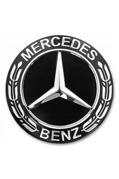 MAF Mercedes-Benz car emblem, black, 5.6 cm, double-sided adhesive mounting