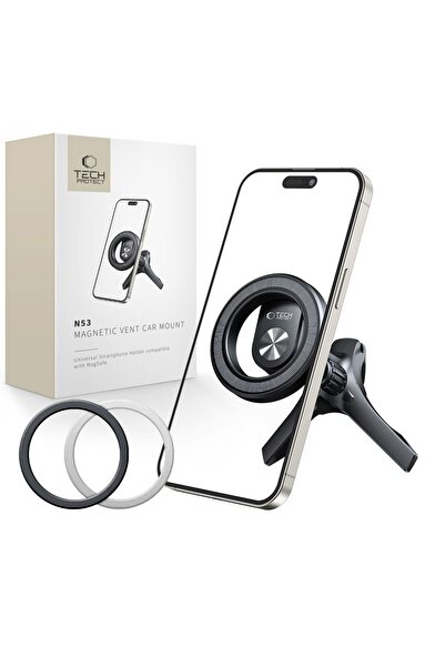 Other Uchwyt samochodowy na kratkę nawiewu do smartfona z pierścieniami MagSafe N53 - czarny