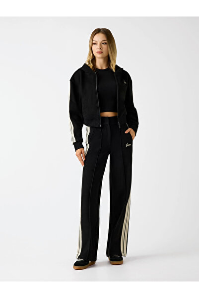 Guess Muriel Kadın Siyah Aktif Yün Karışımlı Regular Fit Eşofman Altı V5BB16K...