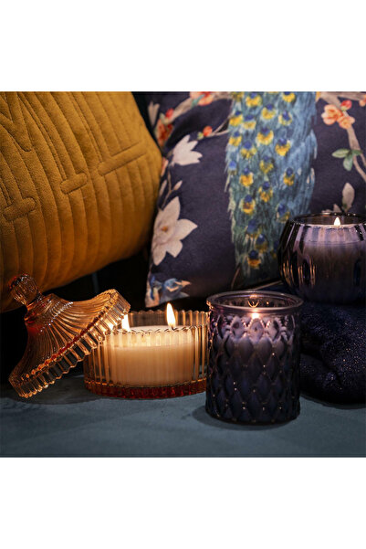 Other SCENTED CANDLE red bohemian glass FLOWER