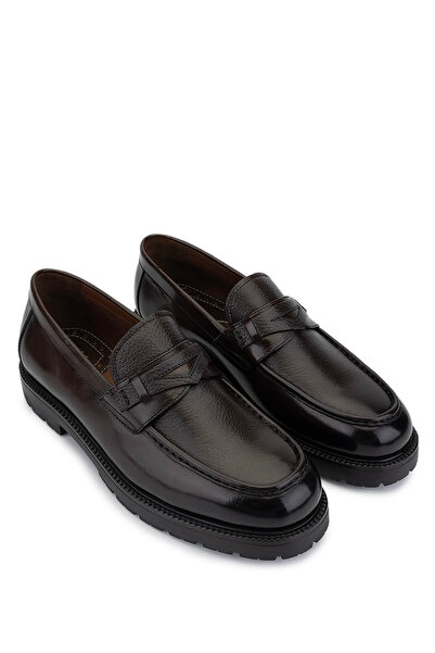 Tamer Tanca Erkek Hakiki Deri Kahverengi Klasik Ayakkabı