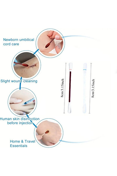 AURİZEX İyot ve Alkol Mendili Seti – Tek Kullanımlık Temizlik ve Bakım Çubuğu...