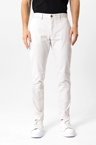 Back And Bond Gri Slim Fit Pamuklu Yan Cep Chino Pantolon