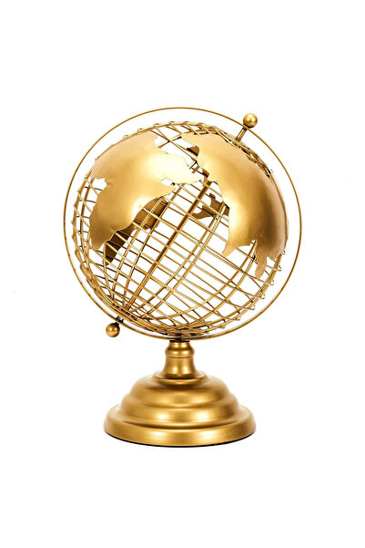 Other DECORATIVE GOLDEN METAL GLOBE 28 cm STUDY