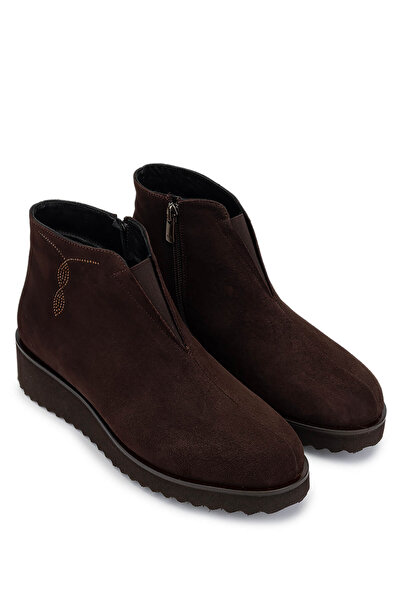 Tamer Tanca Kadın Hakiki Deri Kahverengi Süet Casual Bot