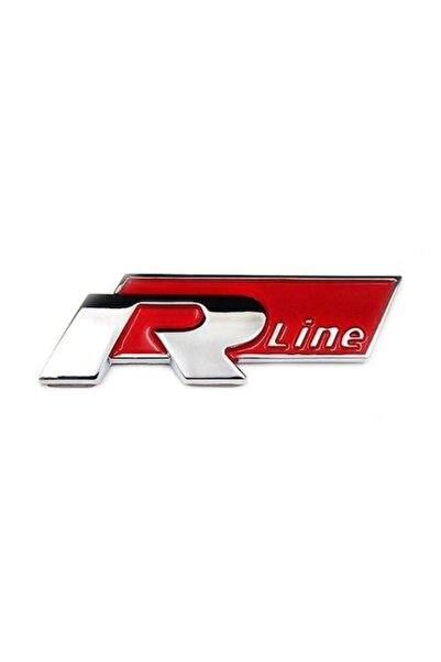 Volkswagen R Line Rear Emblem, Red