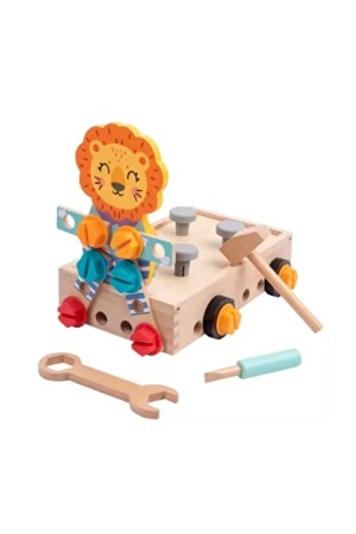 CREATIVE DIY play set, for children 3 years+, wooden, 44 pieces, 25 x 15 cm, multicolor