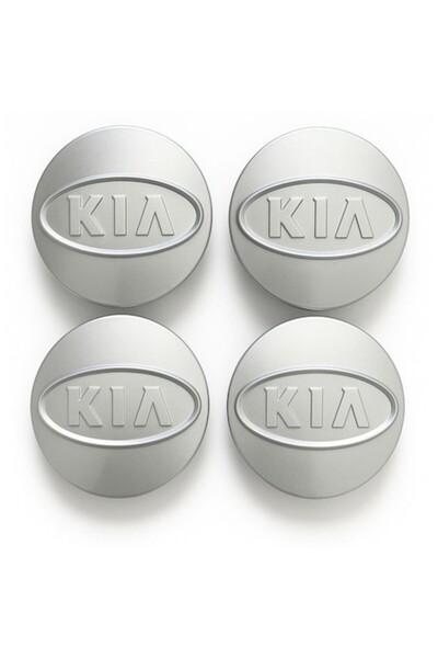OEM Set de 4 capace de jantă KIA 58 mm – Argintii, compatibile cu jantele din...