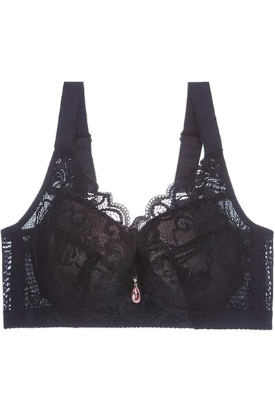 Margoun Front Closure Push Up Lace Bra, Wire-Free, Wide Strap (MGB04)