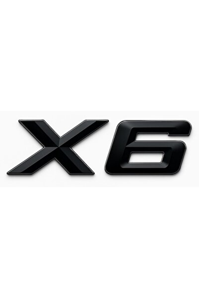 BMW Rear Emblem X6, Aluminum, Black