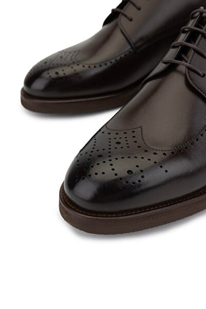 Tamer Tanca Erkek Hakiki Deri Kahverengi Klasik Ayakkabı