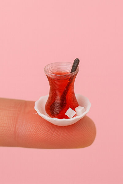 CharmFancy 2'Li Çay Bardak Çay Bardağı– Bebek Evi Mini Minyatür Aksesuar ve Diorama Dollhouse Telefon Süsü