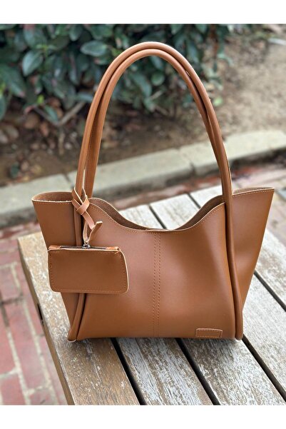 bahwar Brown Classic Shoulder Bag