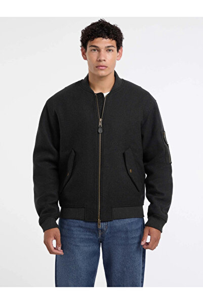 Guess Jeans Jeans Erkek Yün Karışımlı Bomber Ceket