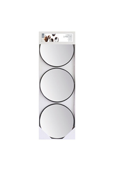 Other Set of 3 Toronto ROUND MIRRORS walnut 26 cm walnut color