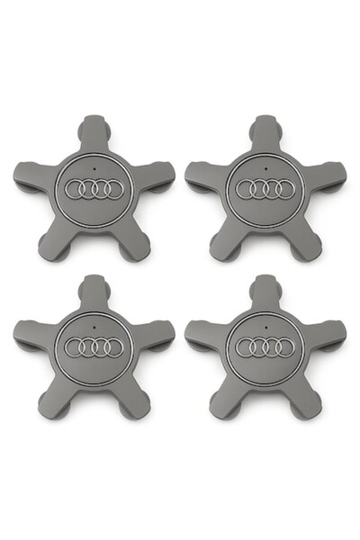 MAF Σετ 4 καλυμμάτων τροχών Audi 135 mm – Μοντέλο Sport Star Ματ γκρι με χρωμ...