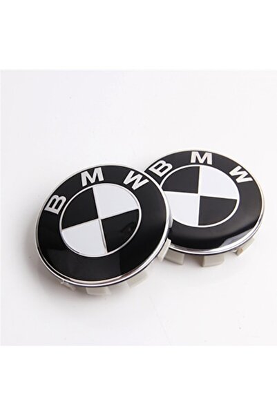 OEM Set 2 embleme BMW 82mm/74mm cu garnituri de montare, alb/negru, pentru Seria 3 E90 E46