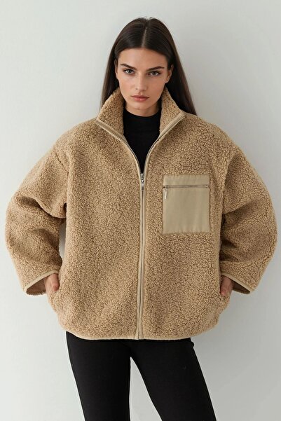 Hiccup Χοντρό μαλακό βελούδινο παλτό με λεπτομέρεια τσέπης