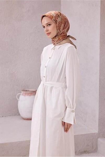 Belli Tivil Pure Silk Scarf 4207 - 03 Μοτίβο λουλουδιών σκούρου βιζόν