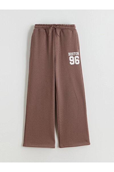 LC Waikiki Lcw Kids Brown Girl's Sweatpants with Elastic Waist