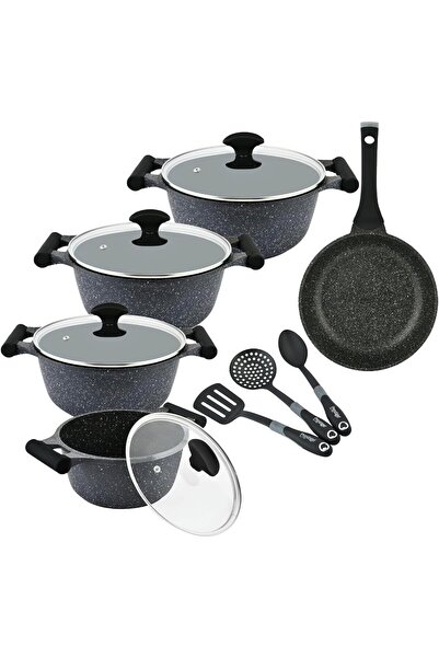 Prestige Essentials 12-piece Cast Cookware Set (PR80965) - Black