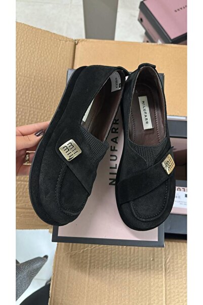 NILUFARR Γυναικείο Loafer Mii Black Γνήσιο Suede