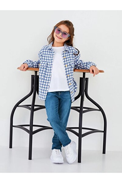 LC Waikiki LCW Kids Indigo Skinny Fit Kız Çocuk Jean Pantolon