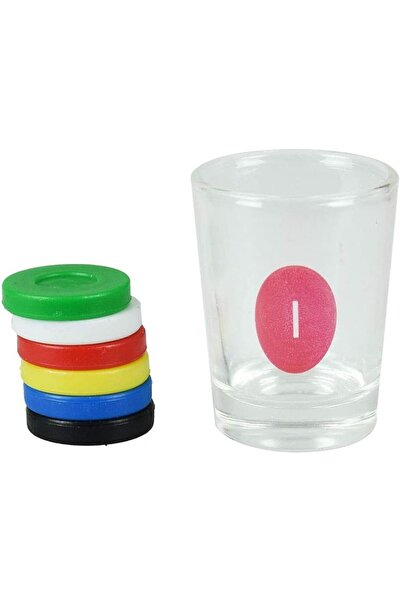 Flippy Flippy Gravity Drinking Game, Interactive, 6 Players, Shot Glasses, 25.5x6.7x27.5 Cm, ​​Red,+18 Years