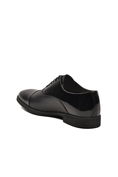 Fosco Black Patent Leather Genuine Leather Large Size Men's Classic Shoes