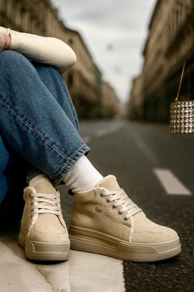 Giydim Gidiyor Fundip Spor Ayakkabı Bej