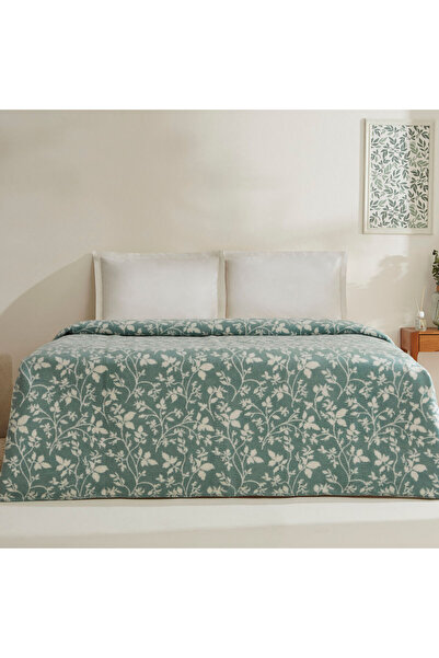 Karaca Home Cintia Double Acrylic Blanket Dark Mint