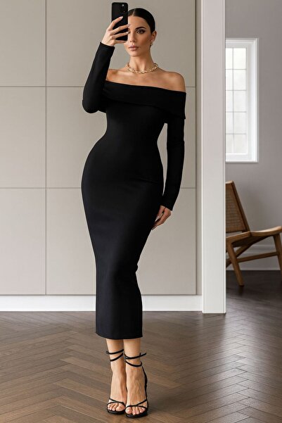 MODAALFABE Κομψό φόρεμα με γιακά Madonna