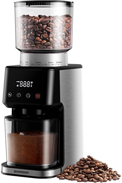SHARDOR مطحنة قهوة كهربائية 3 في 1 من الفولاذ المقاوم للصدأ مع حامل مسحوق، 51...