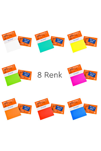 POLABOOK Electrostatic 8 Color Set Smart Note Paper 7X10Cm - 50 Sheets